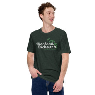 Highland Orchestra Tee Shirt, Heather Green